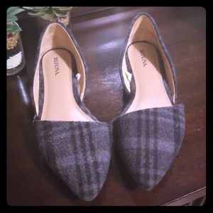 Cute gray plaid flats